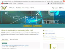 Tablet Screenshot of esaim-ps.org